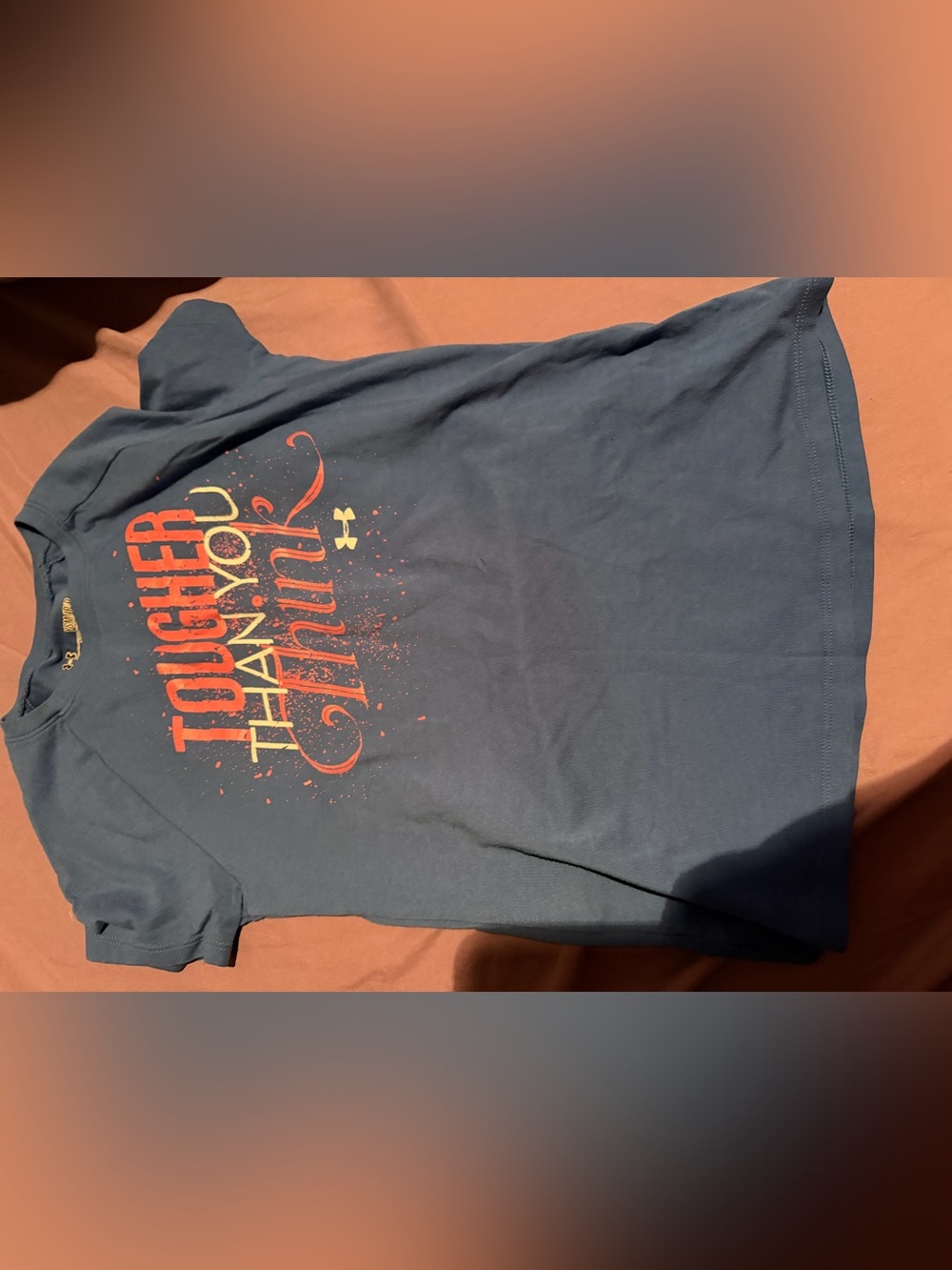 Under Armour Kids Navy Short-Sleeve Graphic Tee with Orange & Yellow Print